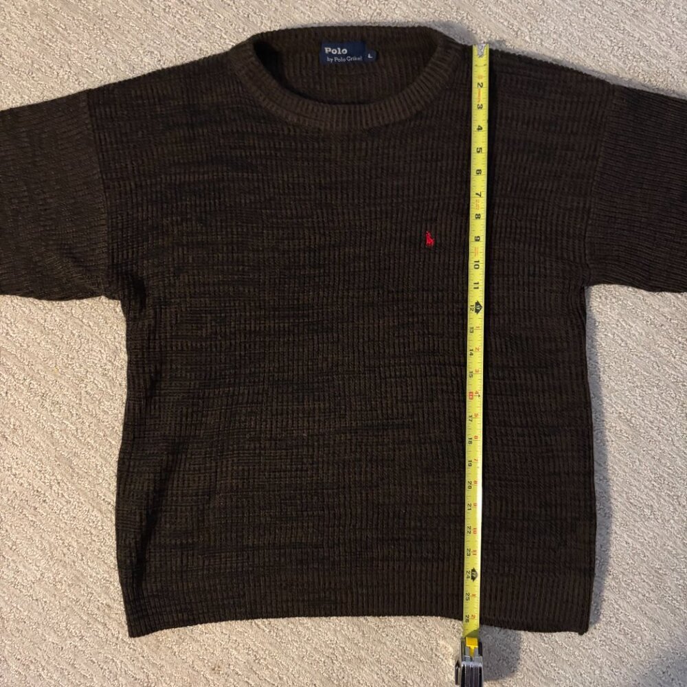 Classic Polo chocolate brown crewneck knit sweater 🤎✨ - Picture 7 of 8